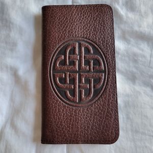 Leather checkbook cover